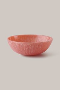 Bol à fruits en résine ambrée polie, fait à la main, motif en spirale artistique, pièce carrée décorative moderne pour la présentation de table de luxe, fête - Product Image 2