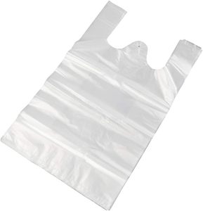 ถุงช้อปปิ้งพลาสติกใสแบบมีหูหิ้วสำหรับใส่เสื้อยืดหรือของชำ - Product Image 1