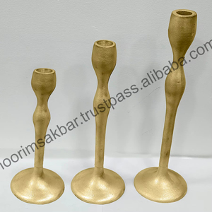 Candelabros de Aluminio con Baño de Latón de Diseño Nuevo 2026, Estilo Europeo Elegante para Cenas de Lujo - Product Image 5