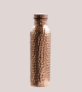 Bouteille d'eau potable en cuivre 100% bouteille martelée en cuivre véritable bouteille en cuivre personnalisée par tradebit - Product Image 5