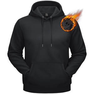 Sweat à capuche athlétique GSM 350 pour hommes marque personnalisée impression entièrement personnalisée broderie hiver Performance vêtements de sport fermeture éclair teint uni - Product Image 2