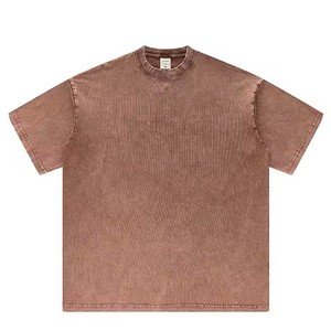 Chemise surdimensionnée délavée vintage à épaules tombantes, t-shirts pour hommes fabriqués au Pakistan, conception personnalisée, vêtements de fête uniques, quantité minimale de commande basses à manches courtes - Product Image 3