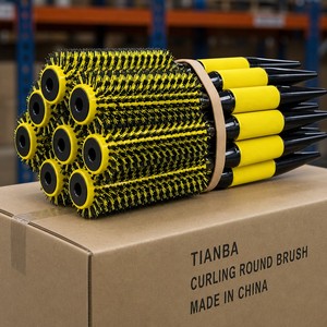 Migliori Produttori di Spazzole per <span class=keywords><strong>Capelli</strong></span> ISO 9001 <span class=keywords><strong>Spazzola</strong></span> Rotonda in Legno con Setole di Cinghiale per Styling e Messa in Piega - Product Image 2