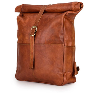 Sac à dos élégant en cuir véritable pour femmes personnalisé vente en gros sacs à bandoulière simples pour le voyage scolaire fermeture éclair portable nouveau style de créateur - Product Image 1