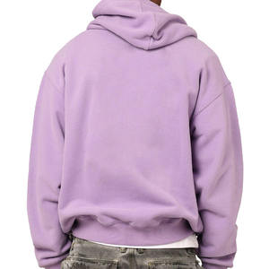 Sweat à capuche respirant en coton imprimé personnalisé brodé teint uni léger surdimensionné tenue décontracté sweat unisexe pour tous les jours - Product Image 4