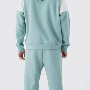 Conjunto de sudadera con capucha y forro polar de algodón para hombre superventas, chándal informal con logotipo personalizado con serigrafía ecológica para invierno - Product Image 3