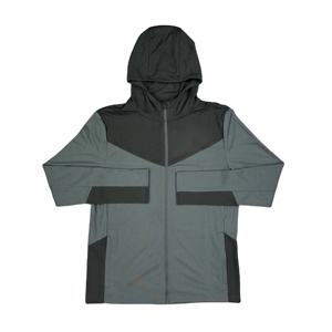 Chándal unisex de nailon para verano con ribetes reflectantes, cortavientos corto negro de manga larga, chándal personalizado OEM 2026 - Product Image 1