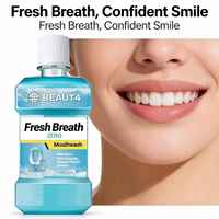 Bain de bouche liquide sans alcool ni fluorure, menthe fraîche pour dents sensibles, anti-caries, OEM 100ML 250mL 500ML