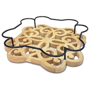 Bandeja de madera hecha a mano para servir para el hogar, cocina, mesa de comedor, plato de madera rústica para aperitivos, desayuno, té y decoración - Product Image 1