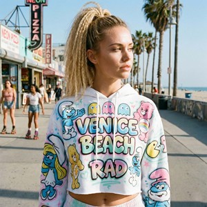 Sweat-shirt à capuche pour femme Y2K Streetwear, style vintage des années 80, broderie 3D, écologique, respirant, pull à capuche - Product Image 1