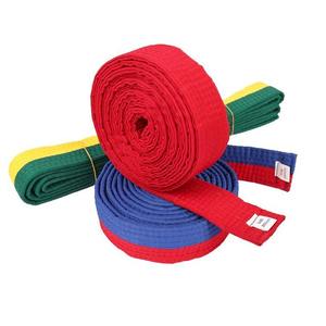 Vente en gros OEM Nouveau 2024 Ceinture d'arts martiaux 100% coton de haute qualité Ceinture de karaté bleu rouge à vendre - Product Image 5