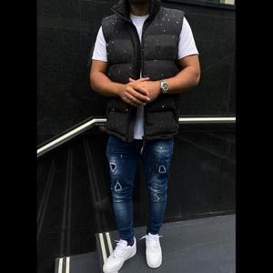 Chaleco acolchado de bloque de color informal con cremallera y logotipo de marca personalizado para hombre, chaquetas de material de relleno de poliéster/nailon DE CALIDAD 100% - Product Image 5