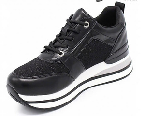 Lujosas zapatillas de deporte negras de alta calidad para mujer, cómodas para todos los estilos, populares en el mercado con precio barato - Product Image 2