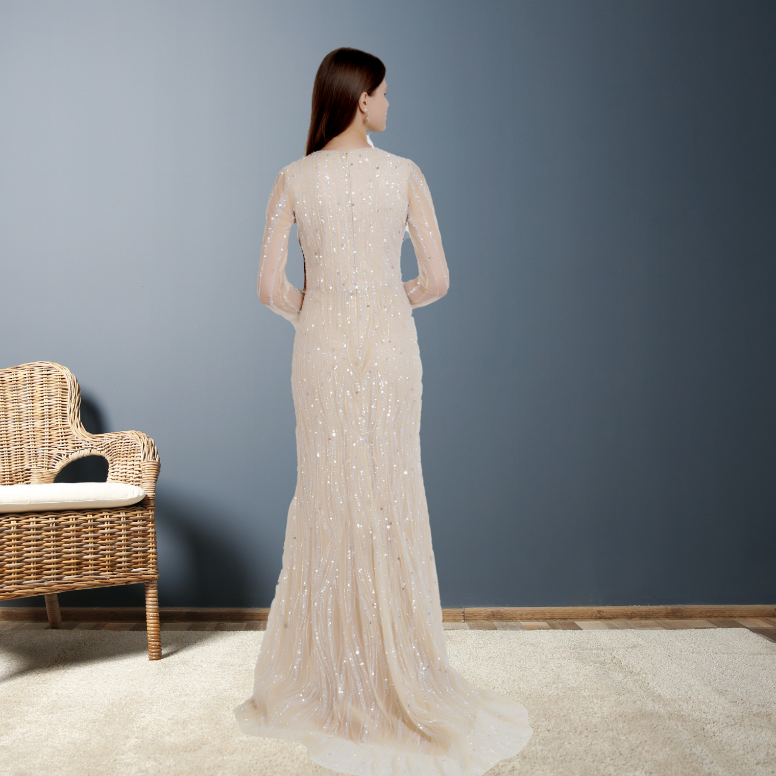 champagne giwn for mother of the groom