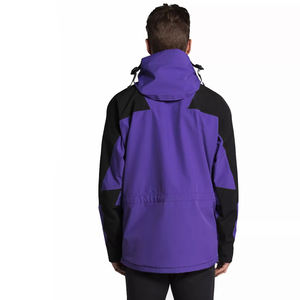 Veste de pluie Hydro Shield pour hommes, bandes réfléchissantes, visibilité, veste Aqua Guard Street à capuche, coupe ample, nylon et polyester enduits OEM - Product Image 2