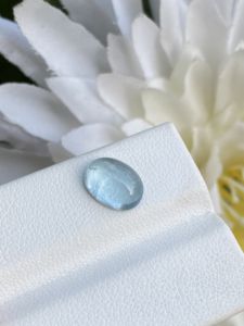 Piedra de cabujones de forma ovalada de Aguamarina de Color superior Natural con buen brillo Piedra preciosa suelta para hacer joyas 2,00 quilates - Product Image 2