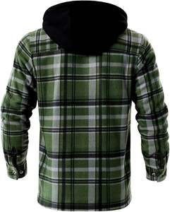 Wholesale Coat Hot Thickened 100% Cotton Winter Autumn <b>Men</b> Long <b>Flannel</b> Heavyweight Warm Brushed Plaid Casual Shirt <b>Jacket</b> - Product Image 2