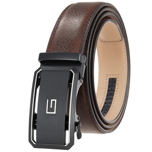 Ceinture en cuir véritable ceinture de robe décontractée avec boucle en alliage unique classique hommes confort ceintures en cuir véritable - Product Image 2