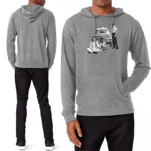 Sweats à capuche 100% coton personnalisés pour hommes sweat à capuche pull confortable personnalisé DTF imprimé logo sweats à capuche surdimensionnés pour hommes - Product Image 4
