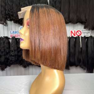 Peluca con cierre de encaje para extensiones de pelo vietnamita, superventa, precio al por mayor, sin desprendimiento de muchos colores - Product Image 5