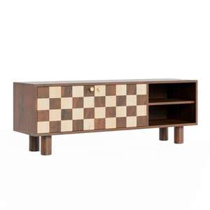 Meuble TV moderne en bois de manguier massif avec rangement pour salon, hôpital et appartement - Meubles de haute qualité 10 pièces - Product Image 3