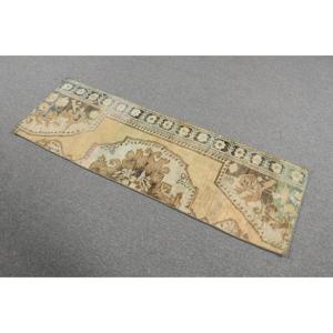 1.8x5.6 ft Turkish Vintage <b>Rug</b>, <b>Runner</b> <b>Rug</b>, Brown Floral <b>Rug</b> - Product Image 2