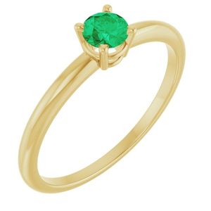 Anillo de Diamantes con Piedra de Nacimiento para Jóvenes Stuller 19399:60040P con Oro de 14K - Product Image 1