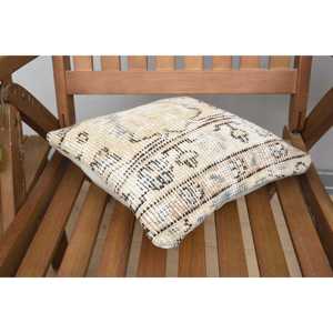 Oreiller en laine Kilim Beige 12x12 pouces luxe rustique Vintage à motifs Portable carré coussin pour literie technique tissée - Product Image 4