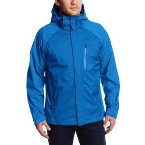 Chubasquero de bicicleta de montaña de calle alta personalizado para hombre chaqueta de lluvia impermeable cortavientos de lana con capucha reflectante con patrón sólido - Product Image 1