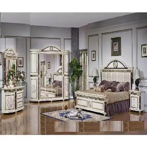 <b>Royal</b> Roman Style <b>Bed</b> and Bedroom Furniture Set Classic Creamy Look Bedroom Furniture Set French Victorian Style Carved Bedroom - Product Image 1
