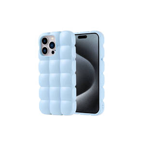 Funda de Silicona TPU Flexible Brillante Azul Premium Antihuellas para iPhone 15 Pro Max, Serie MRSA Dom Dom, Funda Protectora Antigolpes - Product Image 1