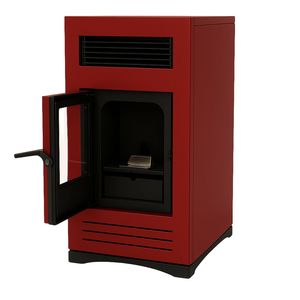 Poêle à granulés de bois autoportant avec foyer, fenêtre de visualisation frontale, commande tactile, design moderne en fonte pour chauffage intérieur - Product Image 2