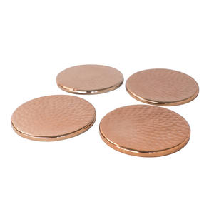 Brass <b>Coasters</b> Handmade Copper <b>Coasters</b> <b>for</b> <b>Drinks</b> Tabletop Decorations <b>for</b> Handmade Use <b>for</b> Selling - Product Image 4