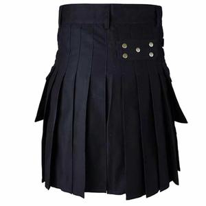 Kilt Utilitario de Tartán de Alta Calidad para Hombre con Correas de Cuero Híbridas Personalizadas, Color y Logotipo Personalizados, Servicio OEM - Product Image 2