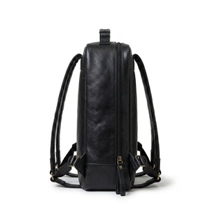 Mochila para Portátil de Cuero Genuino, Estilo Vintage, Unisex, Suave, Grande, Resistente al Agua, con Cierre de Cremallera, Duradera, Arqueada - Product Image 6