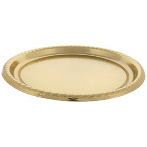 Hot Sale Excellent Gold Metal Decorative <b>Round</b> <b>Tray</b> Brass Shiny Embossed <b>Serving</b> <b>Tray</b> bar Ware <b>Serving</b> <b>Tray</b> in Customized - Product Image 3