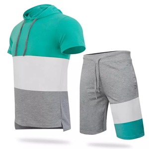 Conjunto de ropa deportiva transpirable personalizado para hombre, conjunto de pantalón corto, chándal de dos piezas, Sudadera con capucha - Product Image 4