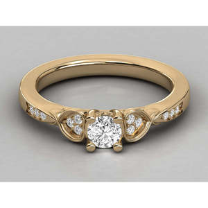 Bague pour femme en or 10 carats avec diamant solitaire cultivé en laboratoire - Product Image 3