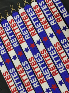 Correa de monedero personalizada hecha a mano con cuentas del día del juego correa de cuentas de semillas de Texas de lujo para bolsos cruzados y monedero de hombro - Product Image 5