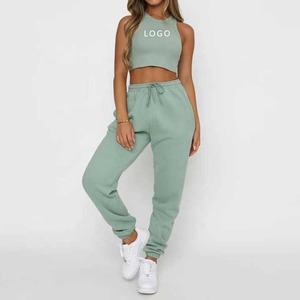 Pantalon de jogging unisexe 100 % coton avec logo personnalisé sérigraphié, coupe évasée, pour l'automne - Product Image 5