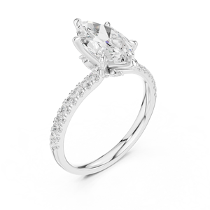 Pendentif en or blanc 10 carats avec diamant marquise - Product Image 2
