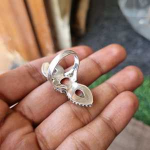Anillo turquesa de cobre rosa, anillo llamativo de diseñador de Plata de Ley 925, regalo de cumpleaños, regalo de aniversario, regalo de amor para ella - Product Image 3