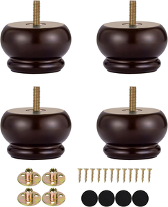 Nuevo Diseño EFS, Directo de Fábrica, ODM OEM, Patas de Sofá Cuadradas de Madera Maciza Antigua, Base Resistente para Accesorios de Muebles de Villa - Product Image 5