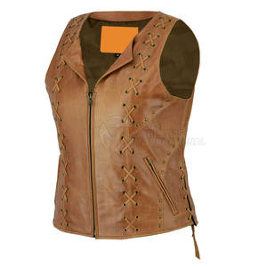 Gilet en cuir pour femme, sur mesure, en cuir de vache, coupe ajustée, fabriqué au Pakistan - Product Image 6