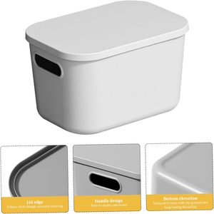 Customized Portable Bedroom and Living Room Food Toys Plastic <b>Storage</b> Box White Plastic Box Utility Organizer - Product Image 3