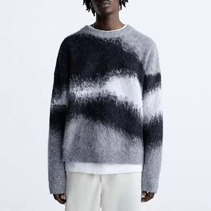 <b>Men's</b> Premium Quality Acrylic Sweater Top Trending Unique Design Full Sleeves Breathable Hot Selling for Autumn Front - Product Image 3