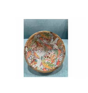 Bols de service en bois faits à la main les plus tendances pour la soupe et la salade Ustensiles de cuisine à domicile avec autocollant en émail tendance Prix bas - Product Image 6