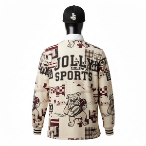 Maillot de rugby pour homme de haute qualité, 260 GSM, coton doux, tricot de polyester, panneau graphique, impression par sublimation personnalisée, logo, vêtements décontractés - Product Image 2