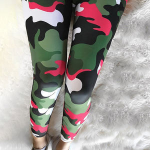 Mallas de mujer sublimadas personalizadas de talla grande, ropa de entrenamiento cómoda, diseño de camuflaje, poliéster transpirable, mallas de mujer a la venta 2024 - Product Image 3