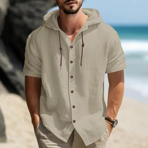 2025 verano hombres deportes viaje ocio manga corta sudadera moda versátil Sudadera con capucha camiseta moda ajuste suelto - Product Image 6